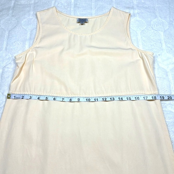 AKS Womens Tencel Cream Buttery Yellow Sleeveless Maxi Dress M Boho Resort Chic - Picture 3 of 8